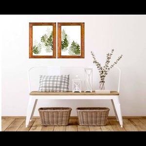 Set of 2 Watercolor Forest Fine Art Prints